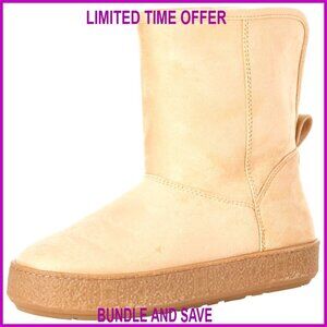 Women's Shearling Boots with Faux Suede Upper and Faux Fur Lining